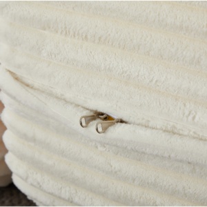 Modern Beige 15" Full Size Convertible Plush Corduroy Foam-Filled Sleeper <b>Sofa</b> Bed Set No Assembly Required Apartment Living - Product Image 6