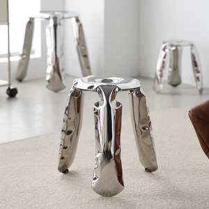 Tabourets en acier inoxydable personnalisés, design <span class=keywords><strong>original</strong></span>, style personnalisé unique, exposition de salle à manger pour bureau à domicile - Product Image 1