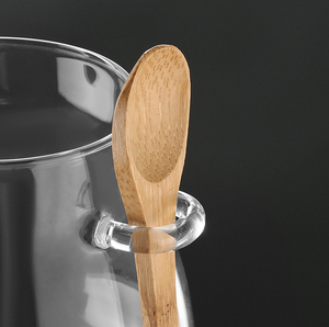 Usine Cuisine Conteneur De Stockage Pot En Verre Épices et En Bois <span class=keywords><strong>Bambou</strong></span> Couvercle Boîte De Stockage Des Aliments et Cuillère Remise Cuisine Essentiels - Product Image 5