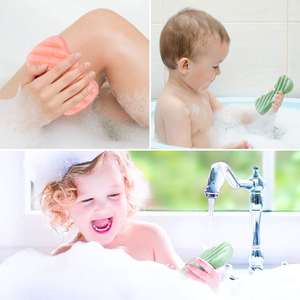 Éponge Konjac personnalisée avec logo pour le bain du visage des bébés, forme mignonne, naturelle, sûre, à base de plantes, pour nourrissons, tout-petits, nouveau-nés, brosse de douche - Product Image 5