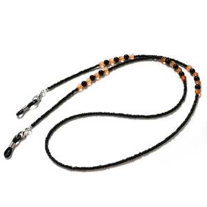 Cordon de lunettes de soleil en perles noires pour femmes, chaîne de cou en perles acryliques et cristaux, vente en gros - Product Image 5