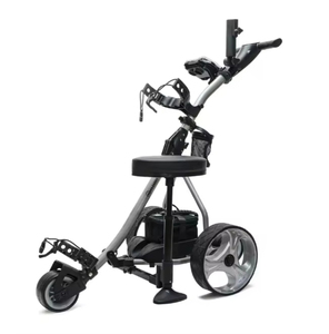 Carrito de Golf Eléctrico de Alta Calidad con Batería de Litio X3R de 20Ah, Control Remoto y Porta Palos, Color Plateado - Product Image 5