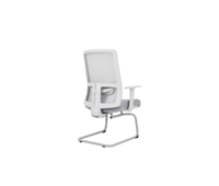 Chaise de bureau moderne en maille pour visiteurs avec base cantilever et accoudoirs fixes pour salle de conférence, réception et formation
