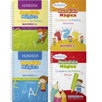 Cahiers d'écriture à l'encre magique espagnole pour enfants Cahiers d'écriture réutilisables pour les écoles maternelles