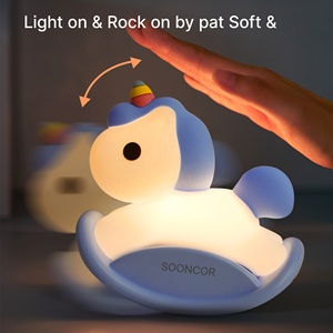 Personnalisable Moderne Mini LED Veilleuse Pat Soft Silicone USB Rechargeable avec Panda Chambre Échantillon & Logo Impression - Product Image 4