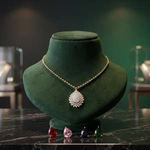 Collier convertible en diamant naturel or jaune certifié IGI, bijoux de fiançailles et de fête, pierre précieuse amovible, style moderne et luxueux - Product Image 2