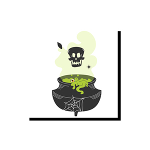 Platos Desechables de Papel con Diseño de Calavera y Araña para Halloween, Marca DAMAI, Estilo Vintage, Juego de Vajilla para Fiesta de Halloween - Product Image 2