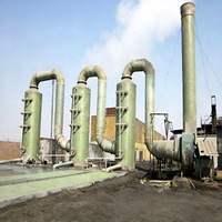 Les tours de pulvérisation en fibre de verre haute résistance de Hebei TingQian pour le traitement des gaz industriels, utilisant des plaques en fibre de verre.