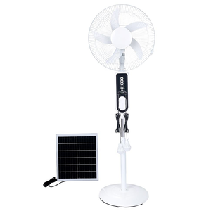 High Quality Solar <b>Fan</b> With Solar Panel Rechargeable 16 Inch <b>Standing</b> <b>Fan</b> Brushless Motor Remote Control For Outdoor Camping - Product Image 1