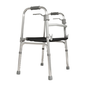 Aluminum Alloy <b>Walker</b> With Seat Foldable For Elderly And <b>Disabled</b> Bright Silver RJ-Z911L - Product Image 2