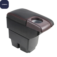 Accoudoir avant CARFU General Motors en ABS avec 5 ports de charge USB, rangement double couche, porte-gobelet caché en cuir PU
