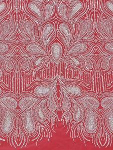 Nuovo disegno ricamato tessuto francese maglia pizzo paillettes pizzo abito da sposa abito da sposa - Product Image 2
