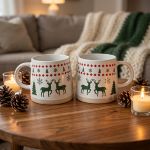 2026 Hot Selling Christmas Series Classic Porcelain Milk <b>Mugs</b>-Food Safe & <b>Reusable</b> Microwave Safe for Party and Gift - Product Image 5