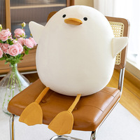 Grande peluche canard blanc, canard populaire, grande poupée, jouet doux et mignon, coussin de lit, cadeau en gros