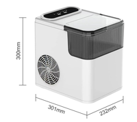 Machine à glaçons portable en forme de balle, électrique, avec boîtier en plastique, pour usage domestique, fonctionnant avec de l'eau en bouteille