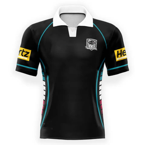 Maglia <span class=keywords><strong>da</strong></span> rugby <span class=keywords><strong>da</strong></span> uomo Penrith Panthers Australia Nuova Zelanda Super Rugby 2026 all'ingrosso, set completo, sublimazione, in tessuto a rete corto, personalizzabile - Product Image 3