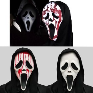 Disfraz de Halloween de Grim Reaper con Máscara de Fantasma Gritón de EVA, Accesorios de Disfraces Aterradoras para Fiestas de Disfraces y Casas Encantadas - Product Image 1