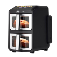 Nueva Freidora de Aire Moderna sin Aceite para el Hogar, 10L, Tres Capas, 2400W, Metálica, Cuadrada, Digital, Deshidratador, Certificación CE ROHS