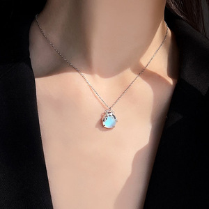 Firefly Pendant <b>Necklace</b> Titanium Steel Clavicle Chain For Women Themed Insect Design Trendy <b>Delicate</b> Jewelry - Product Image 3