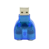 Adaptor Konverter USB2.0 Male ke Dual PS2 Female untuk Keyboard Mouse Docking Connector Adapter Dongle