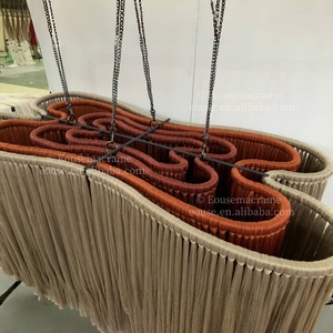 Abat-jour suspendu en macramé personnalisé couvercle de lampe abat-jour grand projet Restaurant hôtel bohème décoration Villa décor EH2507012 - Product Image 3