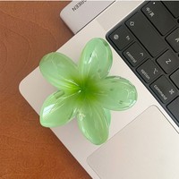 Nouveautés – Pinces à cheveux en plastique épaisses et antidérapantes, motif fleur de frangipanier hawaïenne, grandes et mignonnes, 8 cm