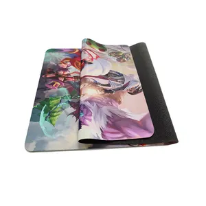 Tapete de borracha natural personalizado para jogos de anime com impressão colorida Tapete de mouse pad estendido Tapete de mesa de borracha