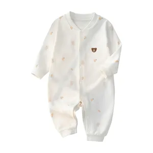 Herfst Pasgeboren Baby Baby Romper Playsuit Overalls Katoen Lange Mouw Baby Jumpsuit Pasgeboren Kleding