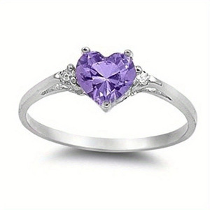 Anello a Forma di Cuore per Donne, Gioiello da Dito Semplice e alla Moda - Product Image 4