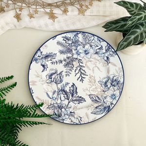 Assiettes en plastique de conception de <span class=keywords><strong>porcelaine</strong></span> bleue et <span class=keywords><strong>blanche</strong></span> pour la décoration de table de dîner de mariage - Product Image 3