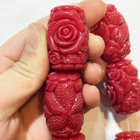 Perles en vrac sculptées en forme de colonne de coquillage naturel, corail rouge et étoile de mer rose pour la fabrication de bijoux (vente en gros, DIY)