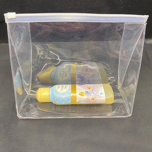 Bolsa de cosméticos impermeable de viaje con cremallera de PVC transparente personalizada de gran venta - Product Image 1