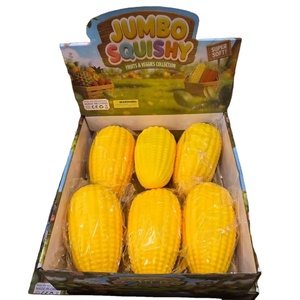Jouets Squishy géants en forme de maïs de 18 cm, en TPR souple avec rembourrage en farine, jouets sensoriels à presser anti-stress, Squishy géants - Product Image 1