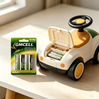 Baterai AAA Isi Ulang GMCELL Ni-MH 1.2V 1000mAh, Cocok untuk Senter Mini, Remote Control, Mouse Nirkabel