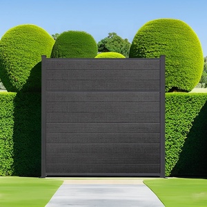 Venta directa de fábrica Valla compuesta de plástico y madera ignífuga Valla de jardín de privacidad Valla compuesta de privacidad clásica para exteriores - Product Image 3