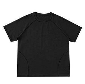 Performance Workout T-shirt Heren, Custom Logo, Blank Raglan Mouw met Gestikte Naad, Vochtregulerend Sportshirt - Product Image 2