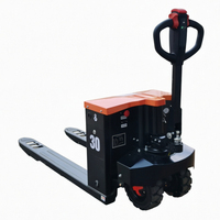 Chariot élévateur à palettes tout-terrain entièrement électrique à propulsion arrière avec batterie au plomb-acide et pneus pleins