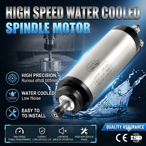 Moteur de broche CNC refroidi par eau 1,5 kW ER11 65 mm, 24000 tr/min, haute vitesse, pour machine de fraisage et gravure – Vente en gros à chaud - Product Image 1