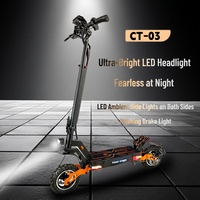 Scooter électrique pliable étanche à double amortissement, moteur brushless haute puissance 500W 48V, charge maximale 120 kg