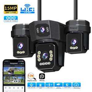 Уличная Wi-Fi IP-камера Hongnaer 15 МП с двусторонней аудиосвязью, PTZ, HiEasy, 3 объектива, 360°, для умного дома, Wi-Fi, видеонаблюдение, CCTV - Product Image 1