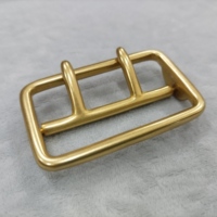 Boucles de ceinture en laiton massif à double ardillon robustes Carosung 56 mm pour ceintures en cuir pour hommes