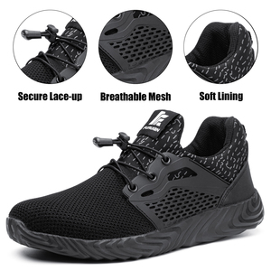 JIANKUN Chaussures de Sécurité Certifiées CE pour Hommes et Femmes, Nouveau Style Décontracté de Bureau avec Embout en Acier et Semelle Anti-Perforation, Idéales pour le Travail et la Course - Product Image 2