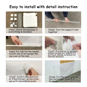 Prodigy SG019 "nouveauté porte pour bébé pour animaux de compagnie opération à une main bébé sécurité rétractable escalier barrière Protection porte porte pour maison - Product Image 5