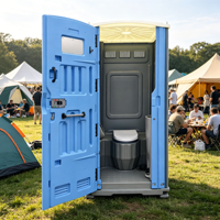 Toilettes portables écologiques en HDPE avec lavabo pour usage extérieur et en parc, toilettes à chasse d'eau commerciales, garantie 5 ans