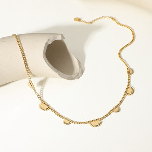 Go Party-collar <span class=keywords><strong>de</strong></span> acero inoxidable chapado en oro <span class=keywords><strong>de</strong></span> 18K para <span class=keywords><strong>mujer</strong></span> y niña, joyería resistente al agua, con encanto, Amanecer, sol, cadena <span class=keywords><strong>cubana</strong></span> - Product Image 2