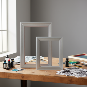 Cadres de sérigraphie en aluminium 8x10 10x14 pouces, maille 110 points, avec rubans et raclettes, kit DIY - Product Image 2
