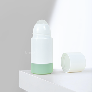 50ml 75ml Vacío Reemplazable Plástico Blanco Recto Protector Solar Crema Rollo en Botella Con Bolas De Plástico - Product Image 2