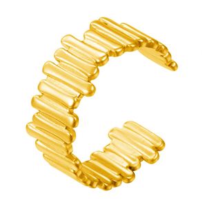 Wholesale New Gold Plated Stainless Steel Simple Geometric Irregular Shaped Finger <b>Rings</b> for <b>Couple</b> Women Men Jewelry - Product Image 3