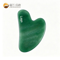 Outil de massage Gua Sha en forme de cœur en jade d'aventurine verte naturelle Jiwan Lejia pour les soins de santé et la beauté en SPA