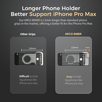 COMITOK BINER Poignée de contrôle magnétique pour appareil photo de smartphone avec zoom, idéale pour l'utilisation au lit et sur le bureau